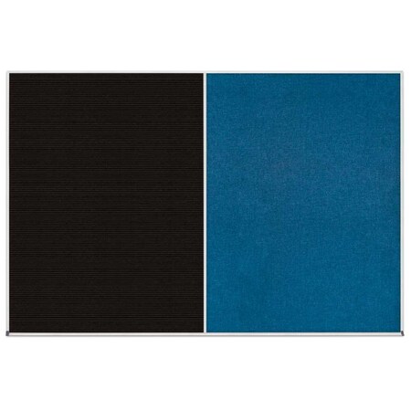 United Visual Products Enclosed Corkboard, 1 Door, 24"x36", 4" Fra UV3408-SATIN-PUMICE
